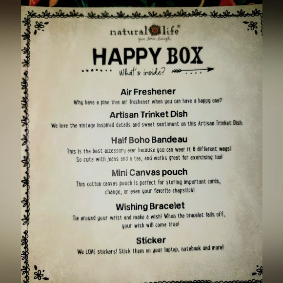 NATURAL LIFE Boho Bandeau and Inspirational Happy Box Set NIB RESERVED - Picture 12 of 12